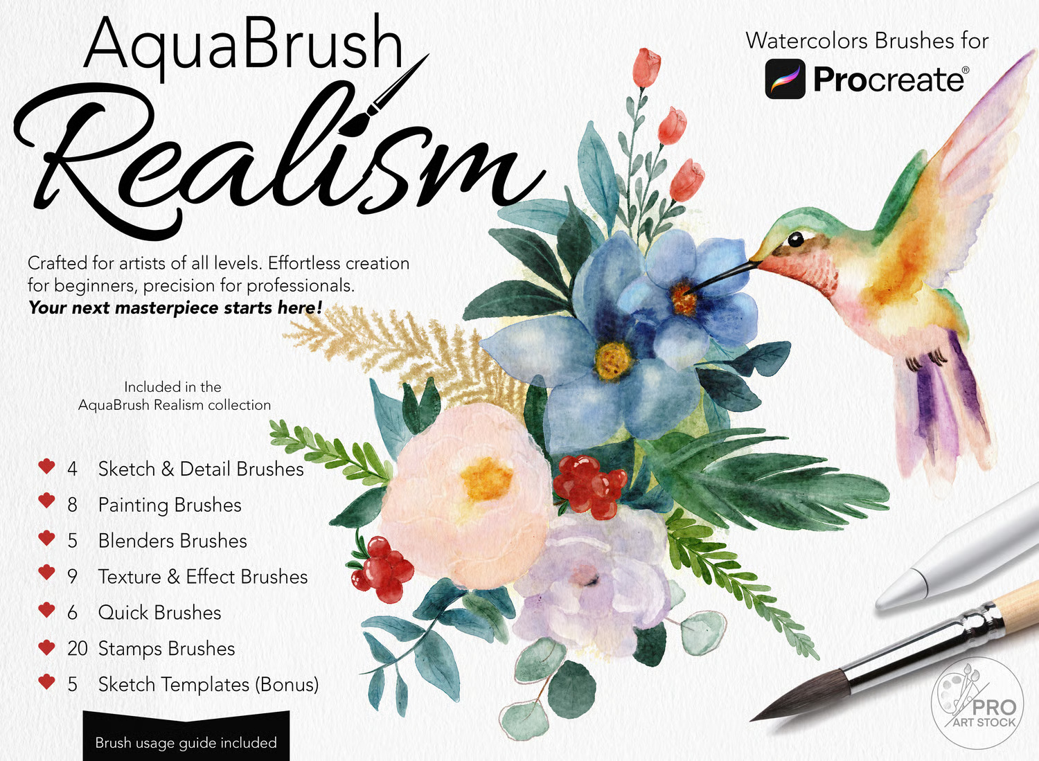 Aqua Brush for Procreate Realism